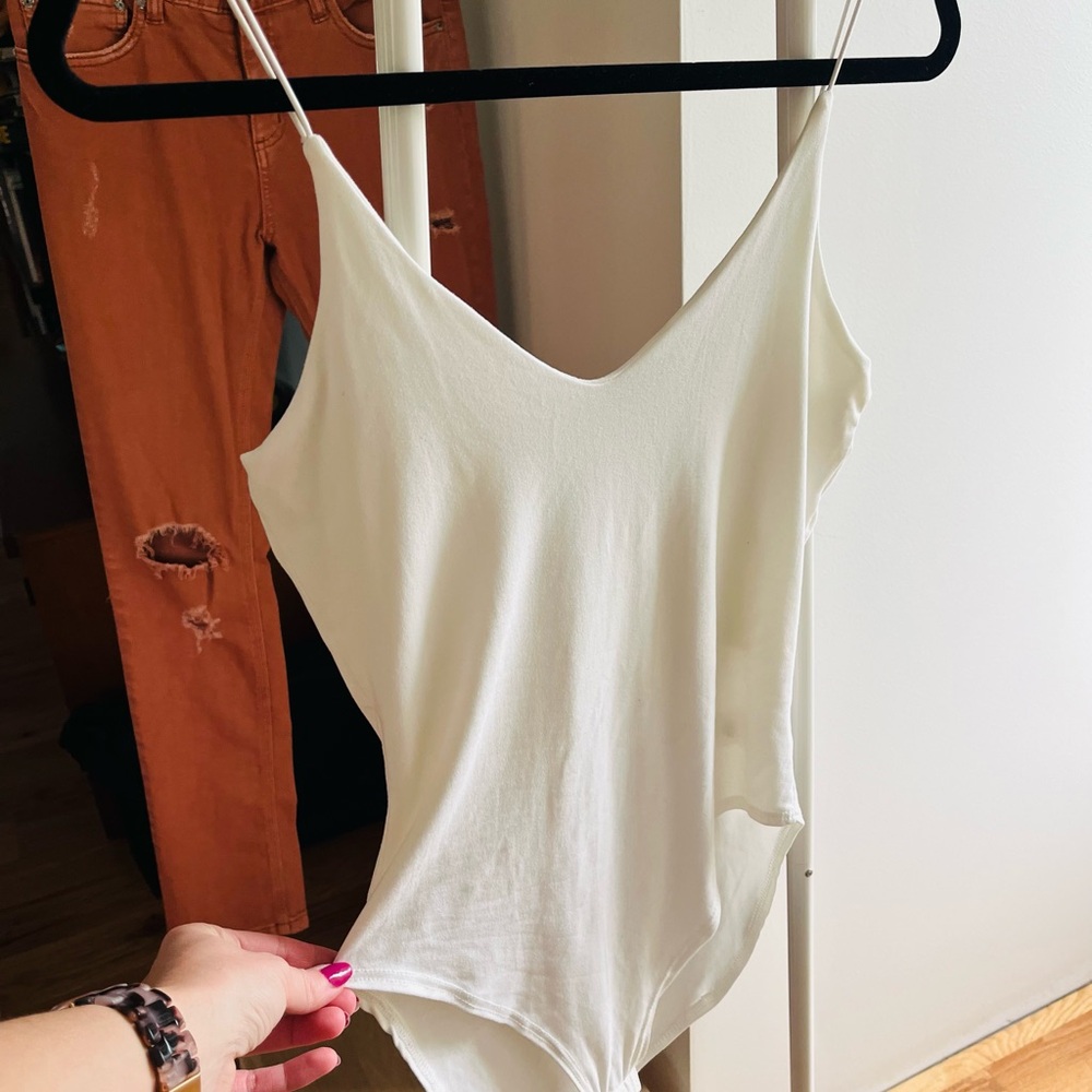 White Sleeveless Bodysuit